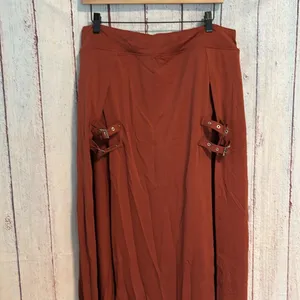 NWT HALARA High Waisted Decorative Buckle Split 2-in-1 Maxi Casual Skirt thumbnail 2