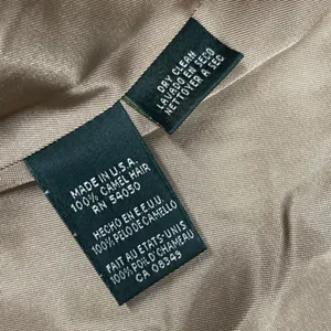 LRL Ralph Lauren Pea Coat Womens 12 Camel Hair Tan Double Breasted Jacket USA thumbnail 6