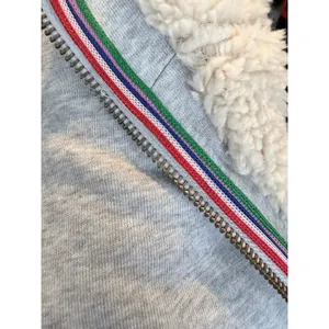 Boden Gray Sherpa Borg Fleece Lined Full Zip Hoodie Sweatshirt US 4 thumbnail 14