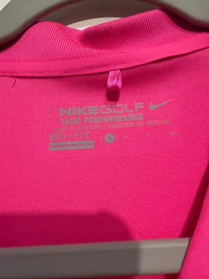 Nike Golf Tour Performance Dri-FIT Hot Pink Polo Shirt Women’s Size Small thumbnail 6