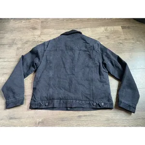 NWOT Womens KanCan‎ Sonny Sherpa Trucker Jacket acid black denim size L thumbnail 5