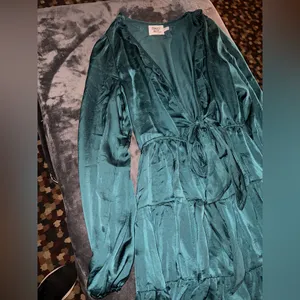 Princess Polly Randi Mini Dress in Teal Size 6 thumbnail 9
