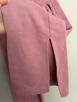 Pact Dusty Rose Courtside Split Leg Sweatpants Small thumbnail 5