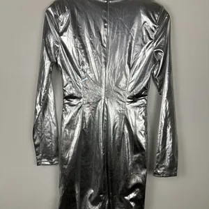 Meshki Silver‎ Hazel Low Cut Long Sleeves Mini Dress Women’s Sz S thumbnail 7