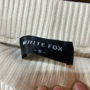 White fox biker shorts thumbnail 3