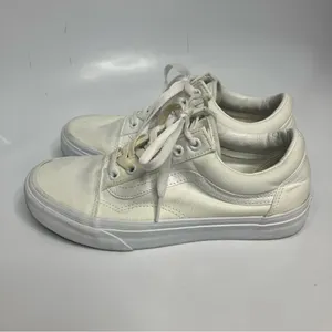 Vans‎ all white old skool sneakers size 7.5 thumbnail 4