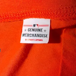 CSA San Francisco Giants MLB Womens V-Neck T-Shirt Orange Large Striped Logo thumbnail 6
