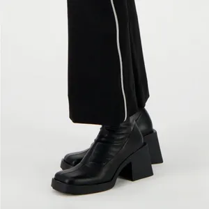 JUSTINE CLENQUET Lucy Black Vegan Leather Sock Boots thumbnail 3