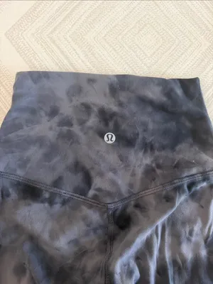 Lululemon Women’s Size 0 Gray Black Tie Dye Splatter High Rise Leggings thumbnail 6