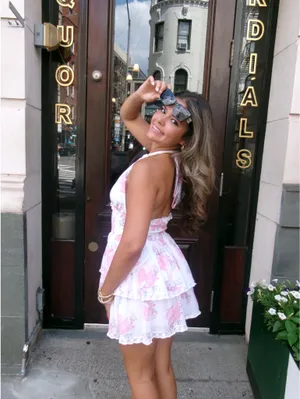 LoveShackFancy bow halter neck dress thumbnail 3