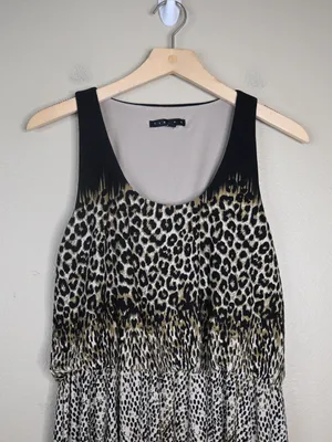 Tiana B Women's Sleeveless Blouson Animal Print Maxi Dress thumbnail 3