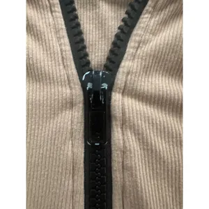 WHITE FOX Ribbed Knit Crop Zip-Up Top‎ XS Tan Y2K Street Style Neutral Aesthetic thumbnail 4