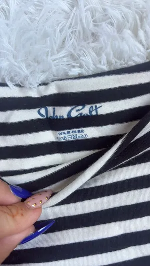 John Galt Striped Off-The-Shoulder Top thumbnail 2