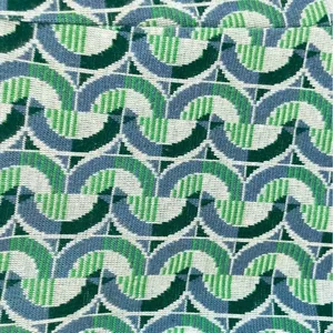 ZARA Printed Wide Leg Pant Green Blue Geometric High Waist Stretch MEDIUM thumbnail 5