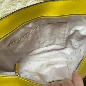 Kate Spade Emilia Large Tote Yellow chartreuse carryall travel tote leather thumbnail 7