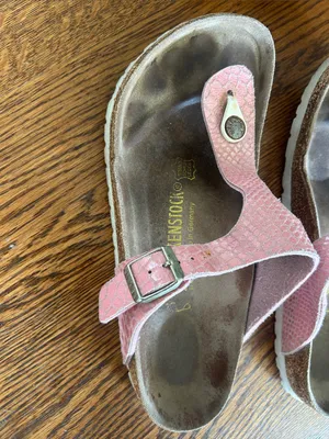 Birkenstock Pink Textured Gizeh Thong Sandals thumbnail 4