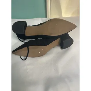 Design Lab‎ By Lord & Taylor Black Suede Upper Heels Lace Shoe Size 9.5 BinC thumbnail 7