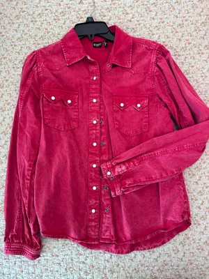 Cruel Girl Pearl Snap Western Shirt thumbnail 1