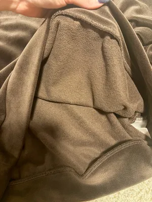 EXPRESS Brown Velour Pullover thumbnail 3