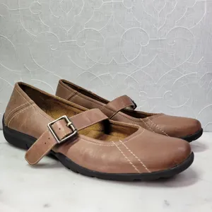 Natural Soul Naturalizer Leather Mary Jane Flats Womens 8 Brown Buckle Strap thumbnail 2