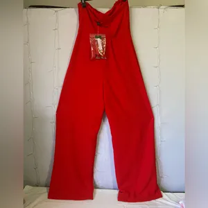 White House Black Market Vibrant Red Jumpsuit thumbnail 4