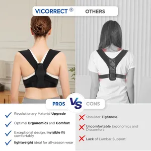 Amazon Black Posture Corrector For Women Upper Back Brace Clavicle Support new comfort thumbnail 10