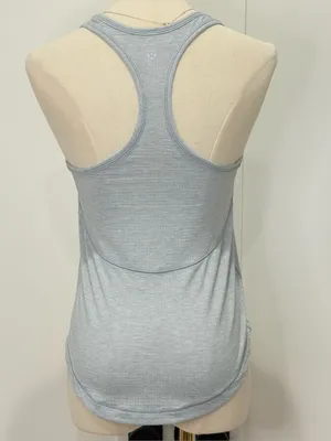 Lululemon Long Distance Tank 4 Heathered Hail Blue Workout Yoga Pilates Hiking thumbnail 6