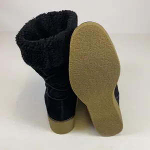 LANDS END Gray‎ Suede Sherpa Lined Boots Size 10D C1 thumbnail 8