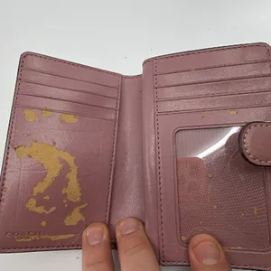 Coach Signature Coated Canvas Brown Small Snap Wallet thumbnail 4