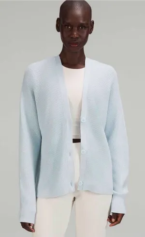 Lululemon Merino Wool-Blend Cardigan Powder Blue 6 thumbnail 1