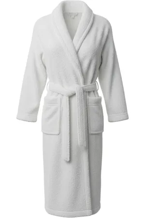 Barefoot Dreams CozyChic Robe Women Size 2 L XL White Plush Belted Loungewear thumbnail 1