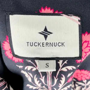 Tuckernuck Megan Black Pink Dahlia Floral Shift Mini Dress Size S thumbnail 6