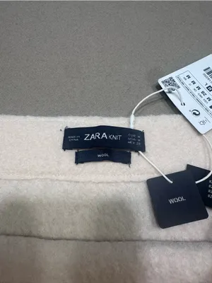 Zara Knit Cream Wool A-Line Mini Skirt thumbnail 3