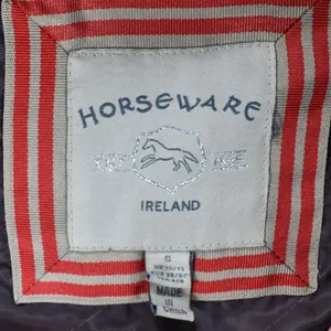Horseware Ireland Woman's Brown Equestrian Bomber Jacket Striped Trim Small thumbnail 6