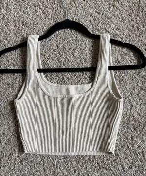 Aritzia Babaton Sculpt Knit Square Neck Tank Crop thumbnail 2