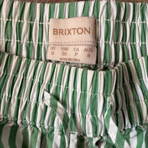 Brixton Women's Sidney Boxer Green Shorts Size Small thumbnail 2