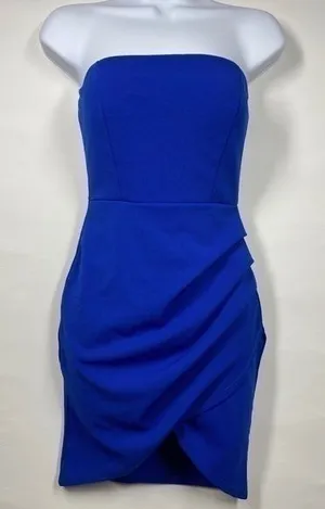 Steps New York Royal blue strapless dress thumbnail 1