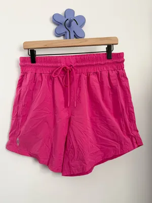 Free People Medium Pink Drawstring Active Shorts thumbnail 2