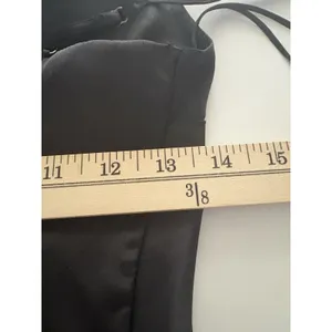 Hollister Slip Dress Womens Size Small Black Silky LBD Going Out Party Ruched thumbnail 9