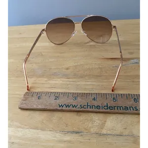 Guess Aviator Sunglasses Rose Gold Wire Frame Gradient Lenses 59 13-135 GUF241 thumbnail 10
