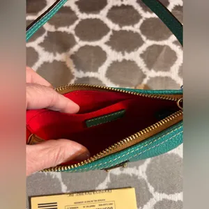 Dooney & Bourke NWT Turquoise Leather Mini Shoulder or Wristlet Bag summer fun thumbnail 11