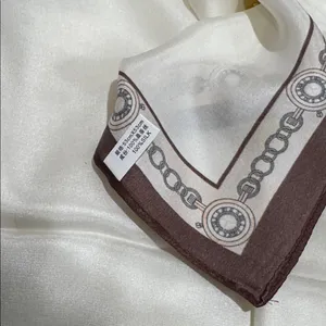 Elegant Cream and Brown Scarf thumbnail 4