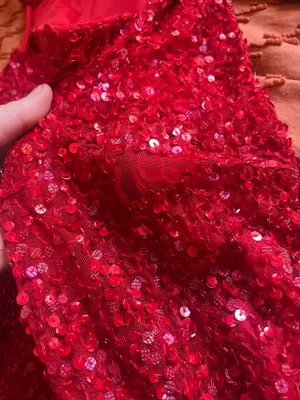 Primavera Couture Red Sequin Dress thumbnail 8