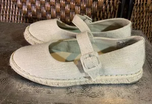 Haute Hippie Cream Linen Blend Mary Jane’s Size 6.5 thumbnail 1
