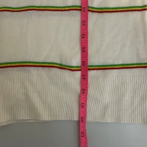 Madeleine Thompson NWT Striped Turtleneck Sweater White Red Yellow Green Small‎ thumbnail 5