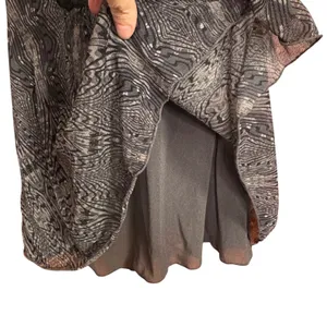 VTG Express Grey Black Abstract Mesh Lace Trim Babydoll Cami Top M Y2K Club Rave thumbnail 4