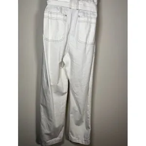 MIOU MUSE Denim Jumpsuit Small White‎ Utility Boiler Suit Structured Boho City thumbnail 5