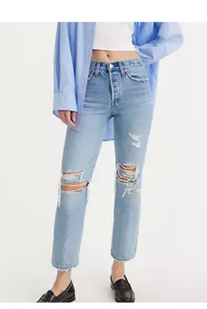 Levi's Premium WEDGIE STRAIGHT FIT WOMEN'S JEANS 30x30 LIght Wash Probably Ok thumbnail 1