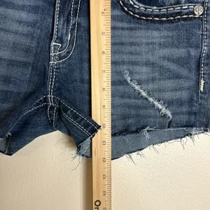 Miss Me Women's Distressed Embellished Denim Shorts Blue Size 26 thumbnail 5