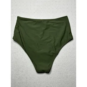Aerie Women’s High Waisted Cheeky Bikini Bottom Olive Green Size L NWT thumbnail 2